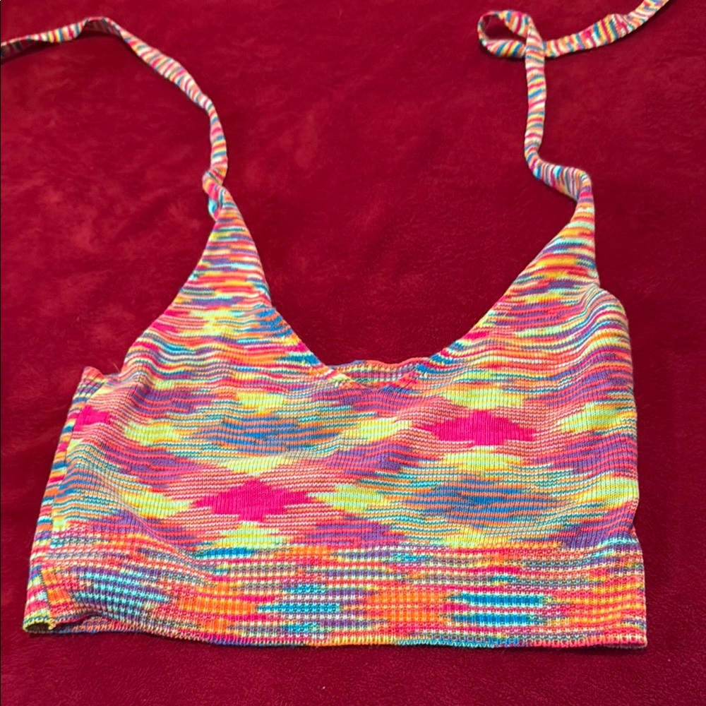 Colorful Strappy Crop Top